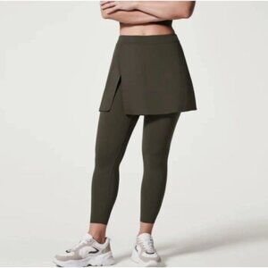 SPANX Booty Boost Skirt Palm Green 7/8 Leggings Size Medium NEW NWT